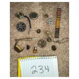 Miscellaneous buttons, watches