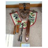 Basket, candlestick, decor