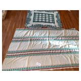 Vintage xmas tablecloth and small blanket