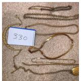 Gold Necklaces Trifari and unmarked