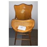 Vintage wooden high chair