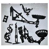 Antique oil lamp wall mounts and brackets