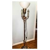 Brass and Marble Antique Floor Lamp