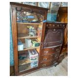 Secretary with Glass Cabinet
