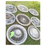Variety of Vintage Hubcaps