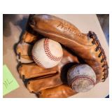 Vintage Wilson Baseballs and Glove