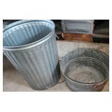 Trash Can and Metal Bin