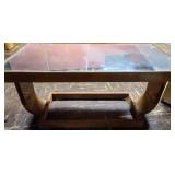 Vintage Glass Top Table