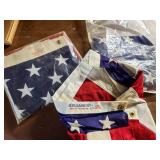(3) Vintage USA Flags
