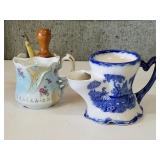 Antique Shave Mugs with contents-maker marked