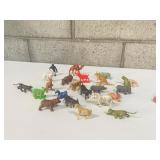 24 Vtg. Plastic Zoo Animals
