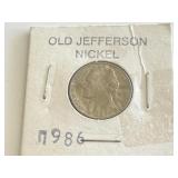 1986 Jefferson Nickel