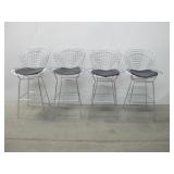 4 MCM Style 22" x 19" x 40" Chrome Barstools 4 MCM Style 22" x 19" x 40" Chrome Barstools