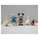 Five Assorted Wind Up Plastic Toys Untested Five Assorted Wind Up Plastic Toys Untested