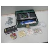 13"x 6"x 4" Plastic Tackle Box W/Assorted Tackle