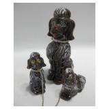 6" Tall Vtg Artmark Ceramic Poodles