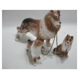 4" Tall Vintage Pico Ceramic Collie Dogs