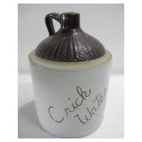 10" Tall Crick Water Whiskey Crock Jug W/Cork 10" Tall Crick Water Whiskey Crock Jug W/Cork