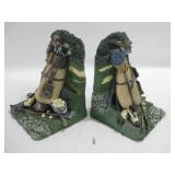 Pair 6.5" Tall Resin Golfers Book Ends Pair 6.5" Tall Resin Golfers Book Ends
