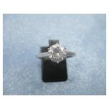 Sterling Silver & CZ Ring - Hallmarked Sterling Silver & CZ Ring - Hallmarked