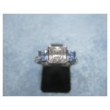 Sterling Silver & Multi-Stone CZ Ring - Hallmarked Sterling Silver & Multi-Stone CZ Ring - Hallmarked