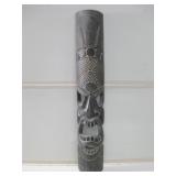 39" Carved Wood Tiki Or Tribal Wall Mask