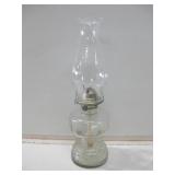 16" Tall Vintage Glass Oil Lamp W/Shade 16" Tall Vintage Glass Oil Lamp W/Shade