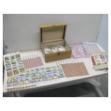 12"x 8.5"x 6" Wood Box W/Vintage Stamps 12"x 8.5"x 6" Wood Box W/Vintage Stamps