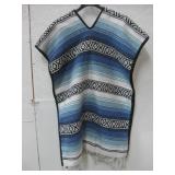 Southwest Blanket Style Cloth Poncho Size Unknown Southwest Blanket Style Cloth Poncho Size Unknown