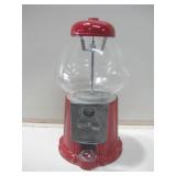 14" Tall Glass & Metal Gumball Machine No Key