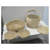 Collection Of Woven Reed Baskets Largest