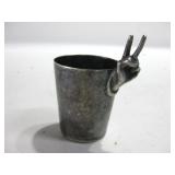 3" Tall Vintage Napier Silver Plate Shot Glass