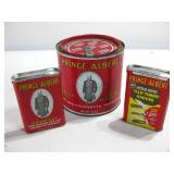 Three Vintage Prince Albert Tobacco Tins Three Vintage Prince Albert Tobacco Tins