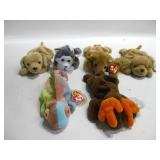 Six Assorted TY Beanie Baby