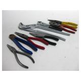 Eight Various Types Of Pliers As Shown