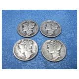 Four Mercury Head Dimes See Info Four Mercury Head Dimes See Info