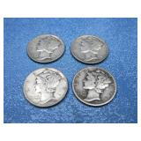 Four Mercury Head Dimes See Info Four Mercury Head Dimes See Info