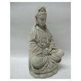 12" Tall Quan Yin Resin Statue