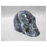 3.5"x 3.75"x 5" Carved Sodalite Stone Skull