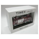 NIB Timex 4" Fire Truck Clock Untested