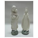 Two Ireland Knock Pottery Statues Tallest 8"