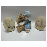 Three Vintage Ceramic Figures Tallest 5" Three Vintage Ceramic Figures Tallest 5"