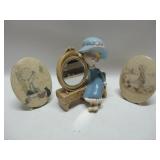 Three Vintage Ceramic Figures Tallest 5"