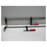 Two 35"x 7" Industrial Clamps Untested Two 35"x 7" Industrial Clamps Untested