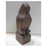 11" Tall Carved Wood Bird Statue 11" Tall Carved Wood Bird Statue