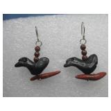 Vintage SW Beaded Stone Earrings Unmarked Vintage SW Beaded Stone Earrings Unmarked