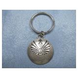 Sterling Silver Man In Maze Key Chain Hallmarked