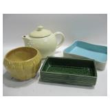 Four Vintage Ceramic Pottery Pieces Tallest 7" Four Vintage Ceramic Pottery Pieces Tallest 7"