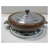 9.5" Diameter Brown Betty Vtg Crock Casserole