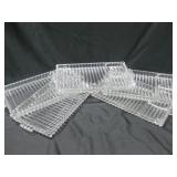 Five Vintage Glass Snack Plates W/Ashtrays Five Vintage Glass Snack Plates W/Ashtrays